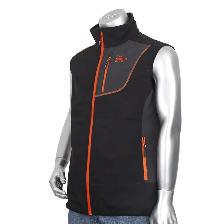 
2019 spring 96% polyester 4% spandex softshell vest for men 