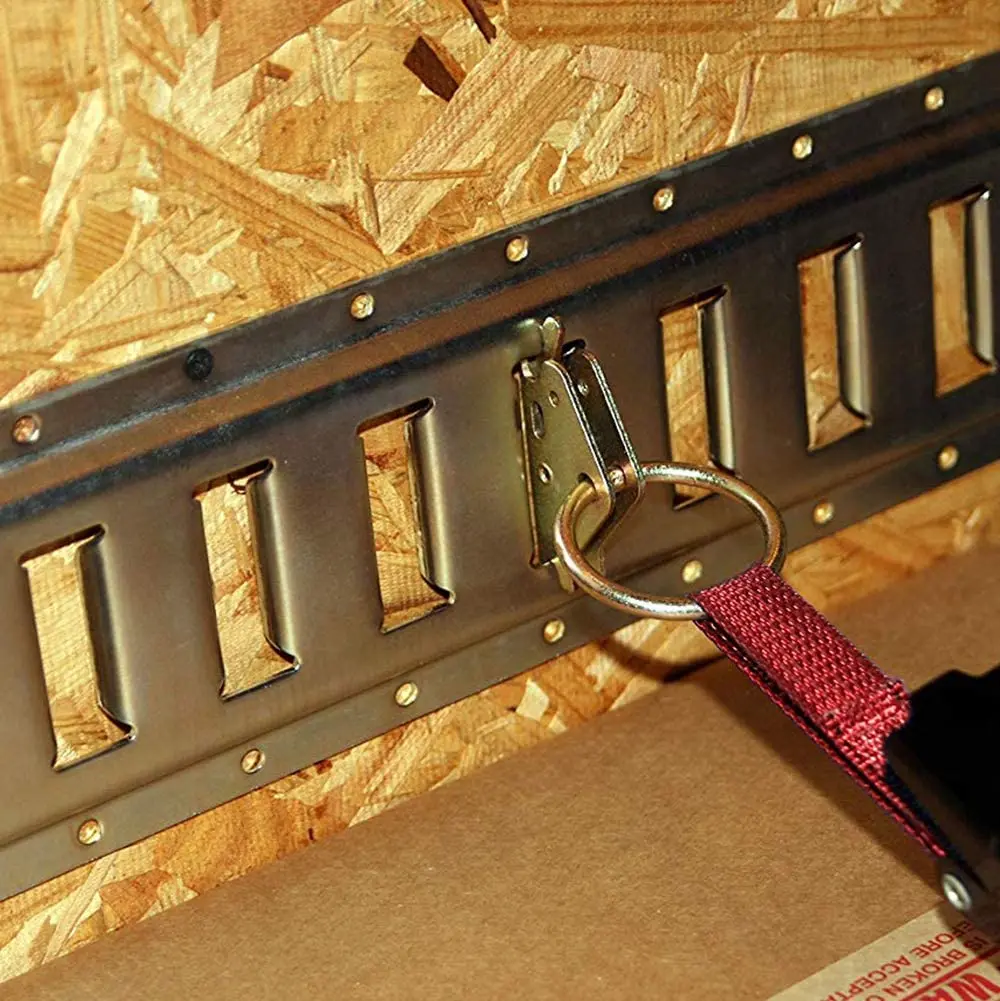 
10 pcs/set Steel E-Track O Ring Tie-Down Anchors Cargo Loads in Flatbeds Trailers Van Trucks Pickups Tie Down 