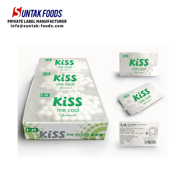 Customized Mentol Tablet Peppermint Sugar Free Breath Fresh Xylitol Paper Mint Candy