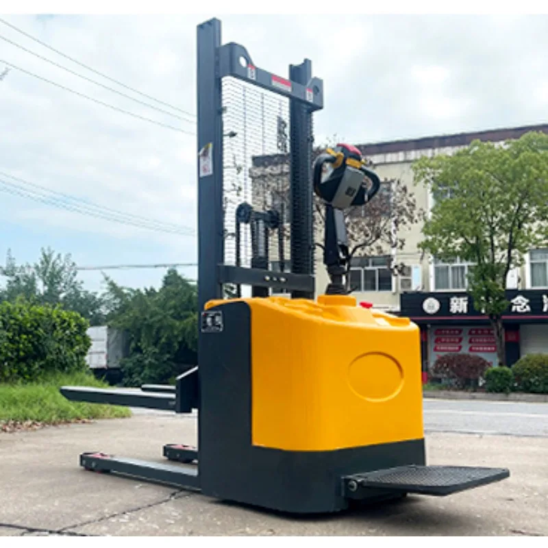 2 ton fully electric lifting hydraulic loading and unloading truck battery fixed forklift