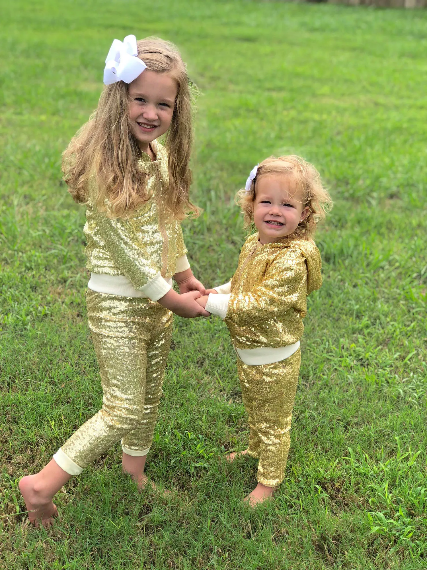 Sequin Jacket Girls Sparkle Long Sleeves Soft Lining and Comfortable Zip up Hoodie