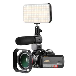4K UHD 12X Optical Zoom Lens Video Cameras AC5 Mix 100X Digital Zoom Infrared Night Vision Anti-shake Professional Smart 4K DV