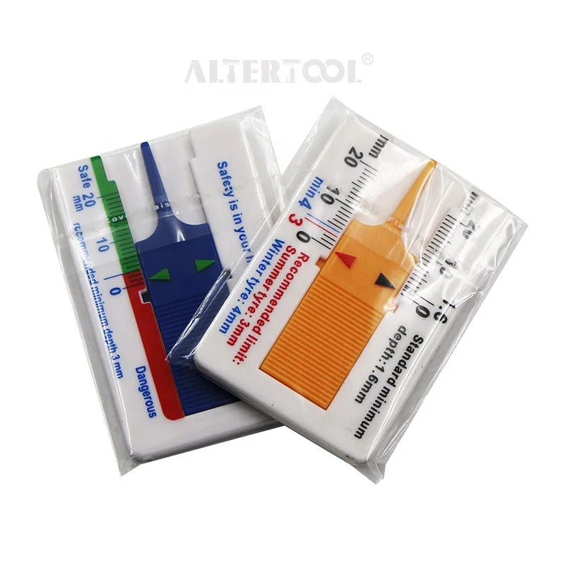 Hot selling Plastic Tire Pattern Ruler 0-20mm Rubber Tire Vernier Depth Caliper Tire Pattern Depth Ruler Portable Measuring Tool