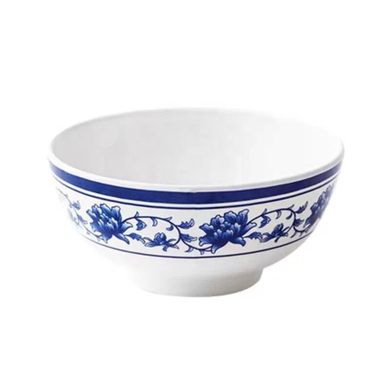 Chinese traditional style blue and white porcelain melamine bowl cheap A5 100% Tableware  Bowl Seasoning Bowl