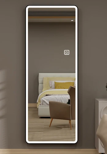 LED smart bedroom wall-mounted multi-functional high-definition full-length mirror with light
