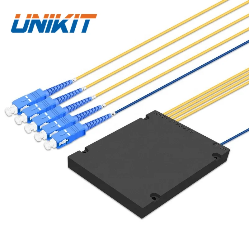 Top Quality GPON OLT ONU 2.0mm Cassette Type ABS Box 1*4 1*8 1*16 Fiber Optic PLC Splitter with SC UPC Connector PLC Splitter