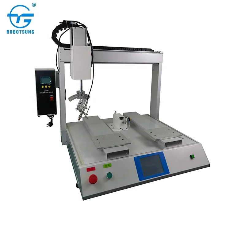 Factory high efficiency 4 axis robotic automated smd led module soldering machine