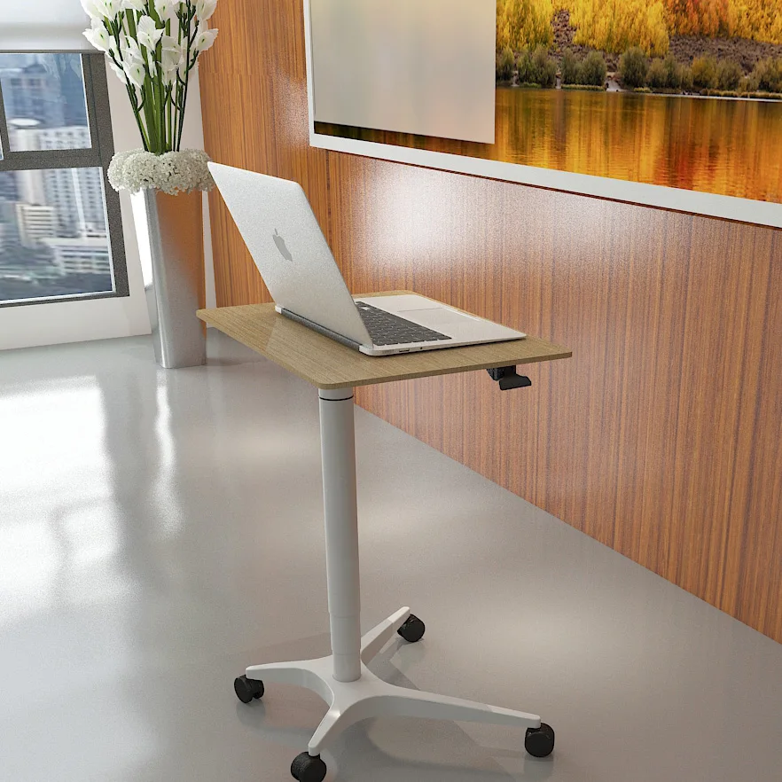 High Quality Sit and Stand Height Adjustable Gas Lifting Table Living Room Pneumatic Computer Desk Office Furniture Modern