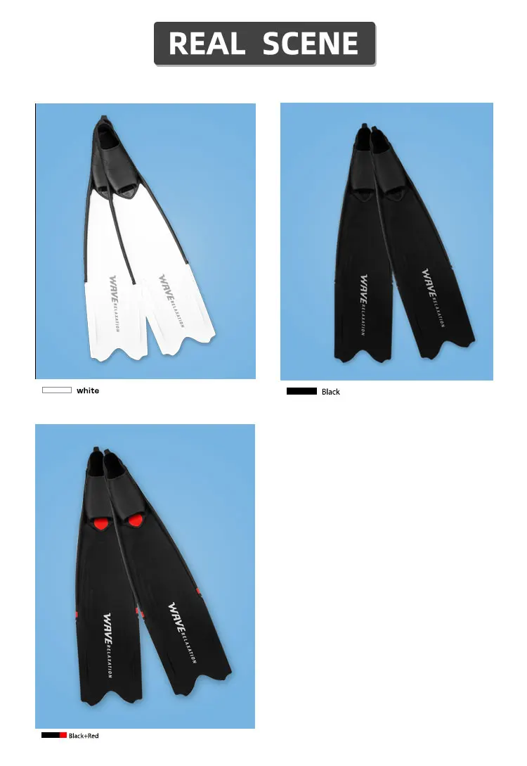 
Custom spearfishing footpockets professional adult TP+TPE training spearfishing long diving freediving fins 
