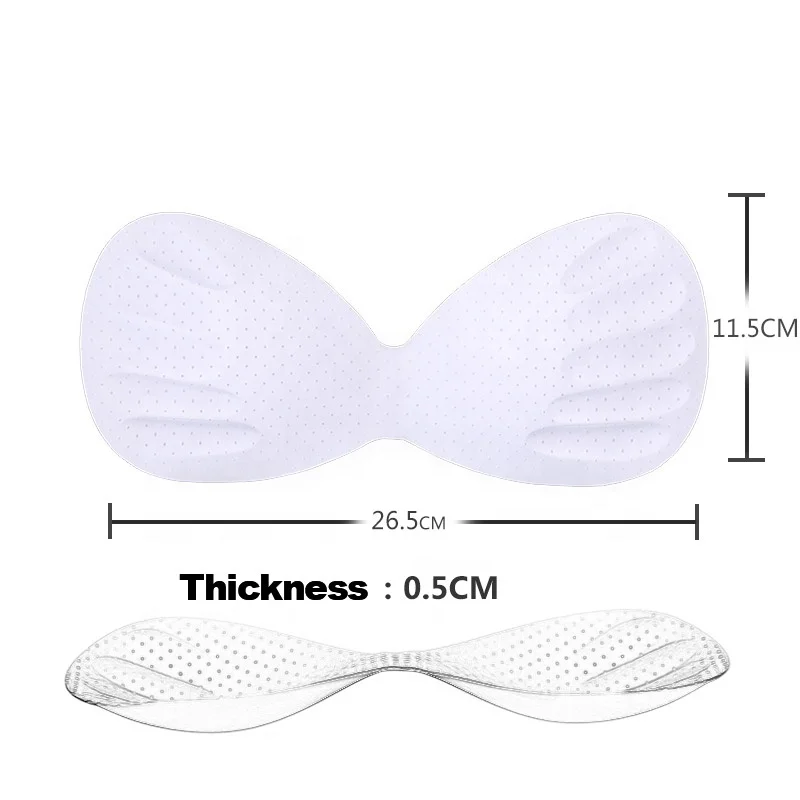 Thin Foam One-piece Conjoined Bra Insert Removable Insert Sponge Bra Pad For Sports Yoga