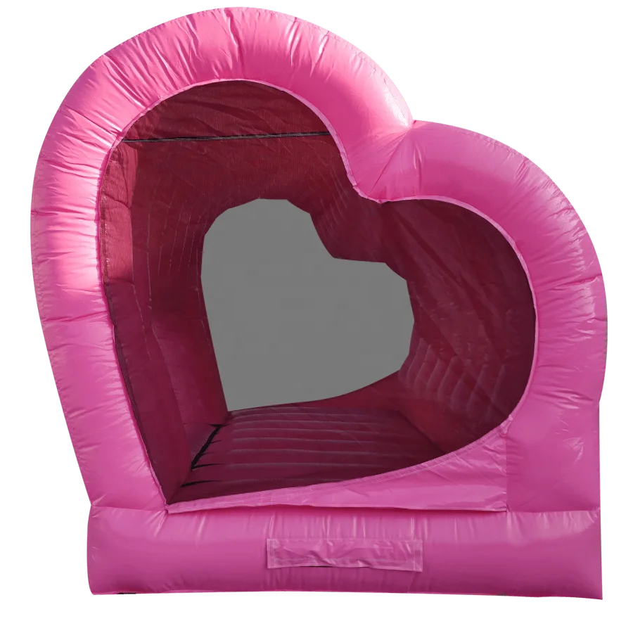 Pink Wedding Jumper Bouncy Castle Rental 3D Love Heart Bouncer Inflatable Wedding Bounce House For Sale