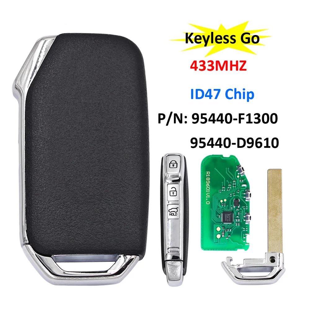 New Replacement Smart Remote Car Key with 3 Buttons for Kia Sportage 2019 2020 2021 2022 Fob P/N: 95440-D9610 / 95440-F1300