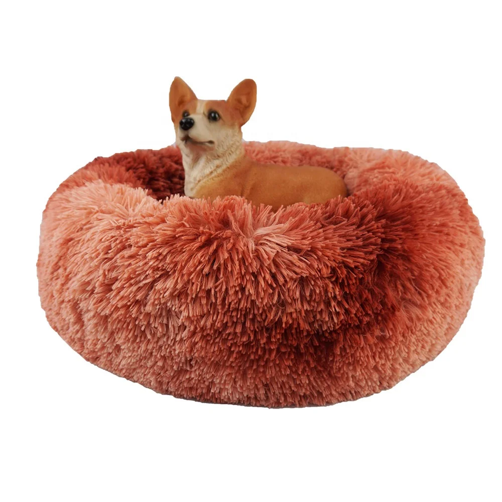 Pet Bed Cover Manufacturers Round Dog Bed Cat Sofa Donut Pet Bed