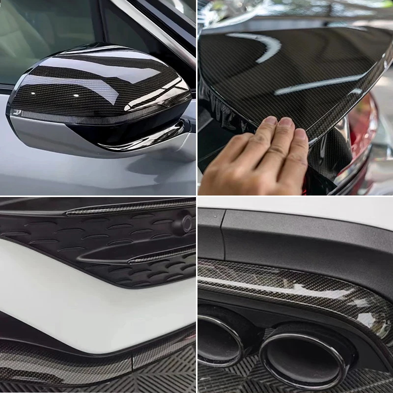 Wholesale USA Quality Glossy Black Carbon Fiber Material Roll Vinyl Wrap Film Roll TPU Color PPF Film Car Color Change Film