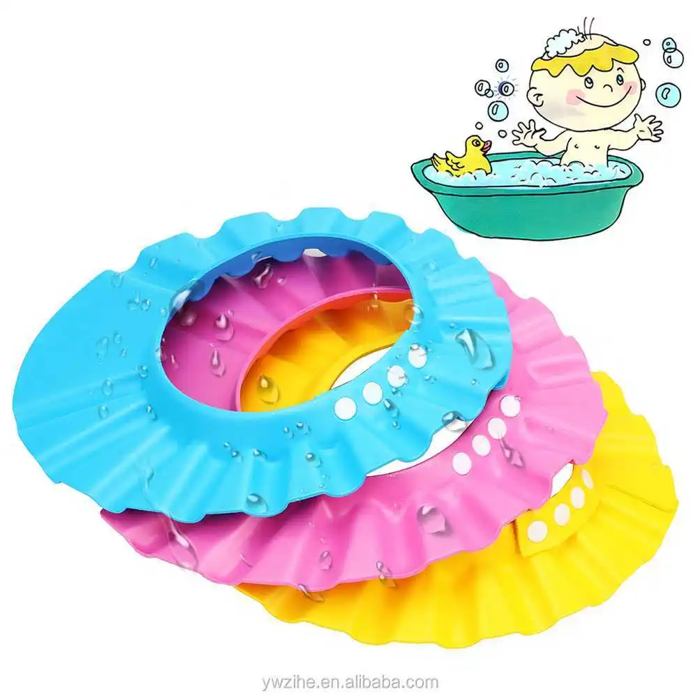 Children Kids Protect Soft  Bathing Bath Shower  Hat Baby Care Wash Hair Shield Adjustable Baby Shampoo