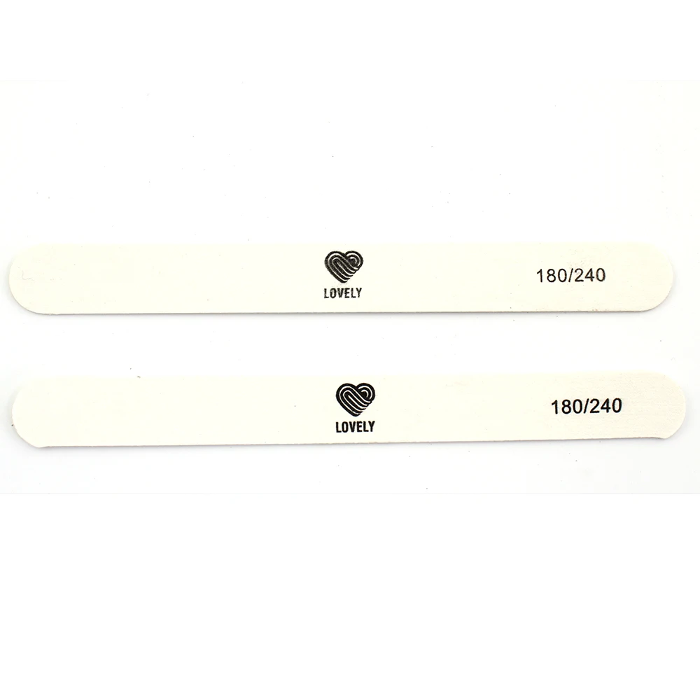 Wholesale Professional nail files double sidecustom printed logo small curve nail file