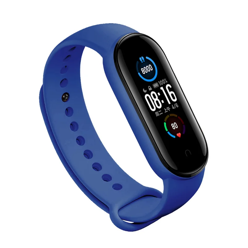Цветной сменный ремешок для браслета Xiaomi Mi Band 5 новая