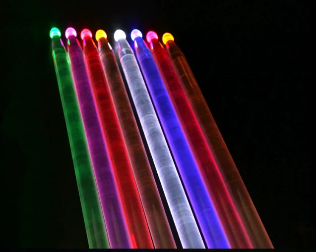 Glow-in-the-dark drumsticks 5A drumsticks jazz drum hammers acrylic teardrop glow sticks drums