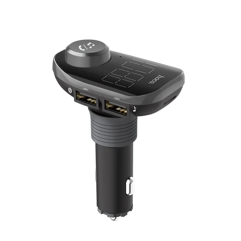  Многофункциональное автомобильное зарядное устройство HOCO E45 Happy route с двумя USB-выходами и беспроводным