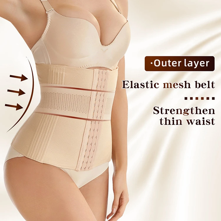 Fast Custom Label Body Sculpting 16 Steel Reinforced Belly Wrap Waist Trainer