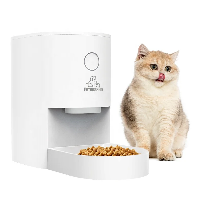 Luxury Smart Auto Automatic Pet Dog Cat Feeder with Voice Recorder IP65 Water Sealing Stainless Steel Pet Bowl Clog Free Nordic