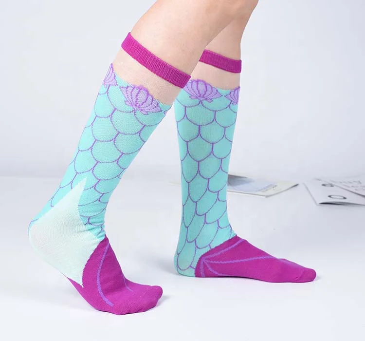 
designed pink funny tube custom winter slouch cute cartoon colorful happy cotton women socks 