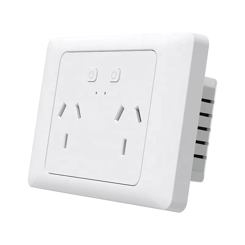 Au Standard Smart Double Wall Socket Saa Wifi  Outlet smart wifi socket
