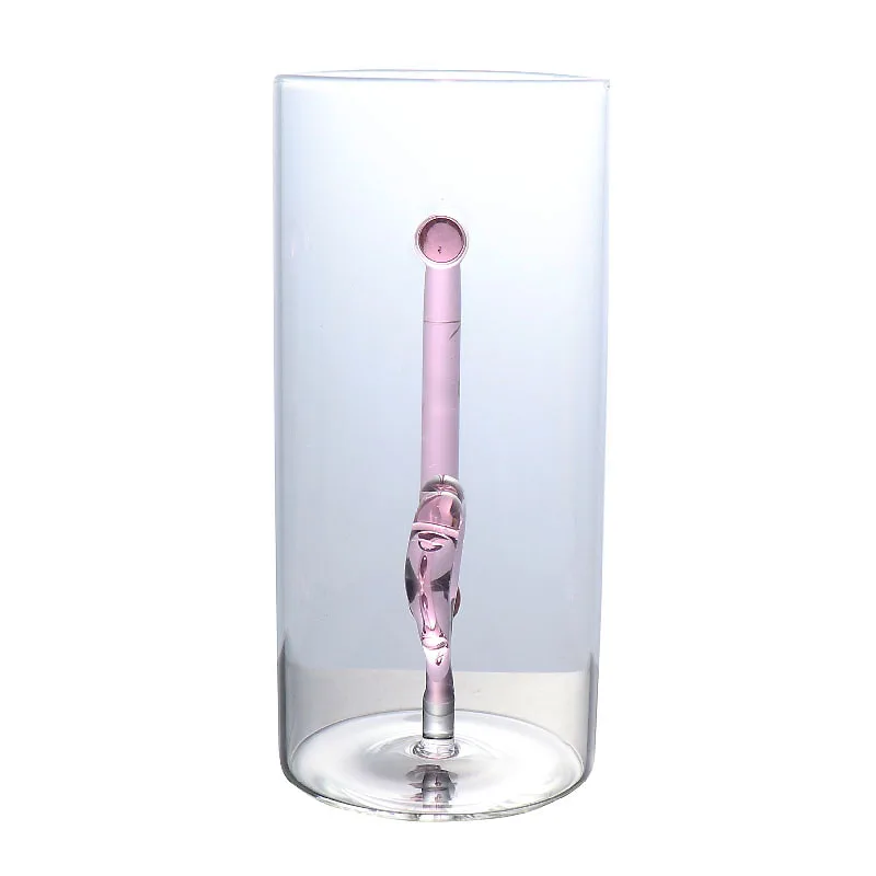 500ml Hot Water Tumbler Gift Drinkware Colorful Design Glass Mug Handmade Simple 3D Coffee Cup