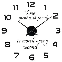 Creative Acrylic Stickers Diy Wall Decoration 3d Mirror Wall Decor Clock 3d Big Diy Wallclock