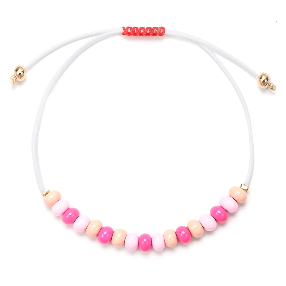 3MM Enamel Y2K Beads Girls Teens Kids Children Colorful Candy Color Beaded Bracelet Women