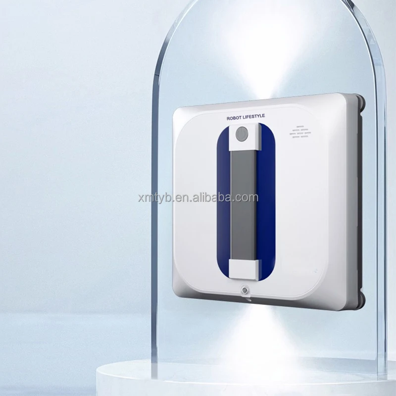 Custom 2800 Pa High Power Window Wash Robot Borderless Turn Back Remote Control Electric Window Cleaners For Glass