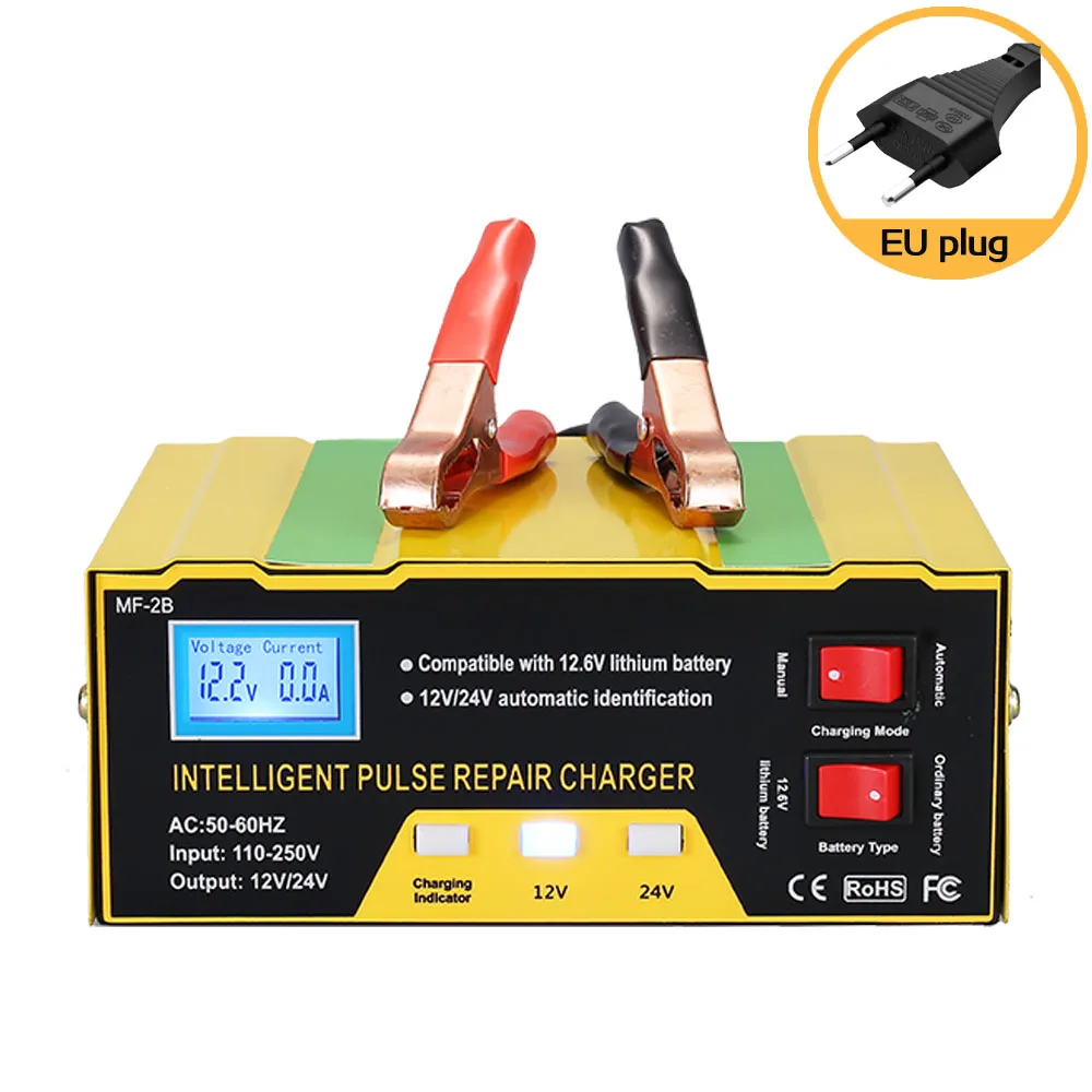 MF-2B EU plug 12V24V 10A автомобильный аккумулятор солнечная батарея литиевая зарядное устройство для двигателя