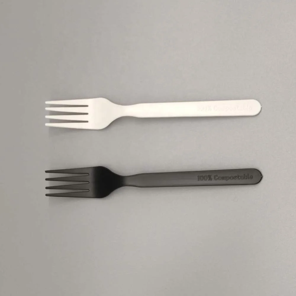 
compostable customized cutlery dinner custom fruit restaurant 7 inch plastic spork custom plastic spork fork dinnerware sets 