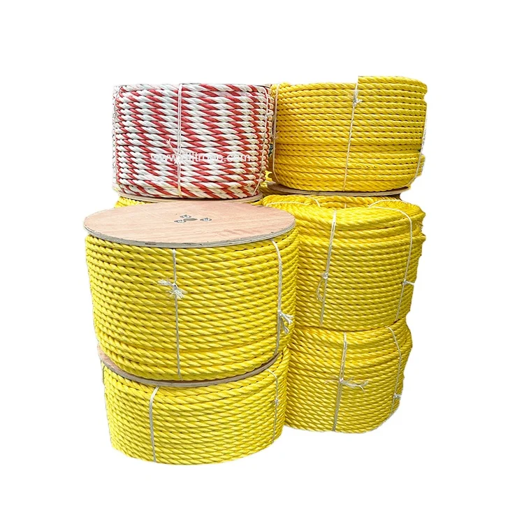 UV resistant yellow PP rope for fisheries, marine and aquaculture 12mm 220m roll