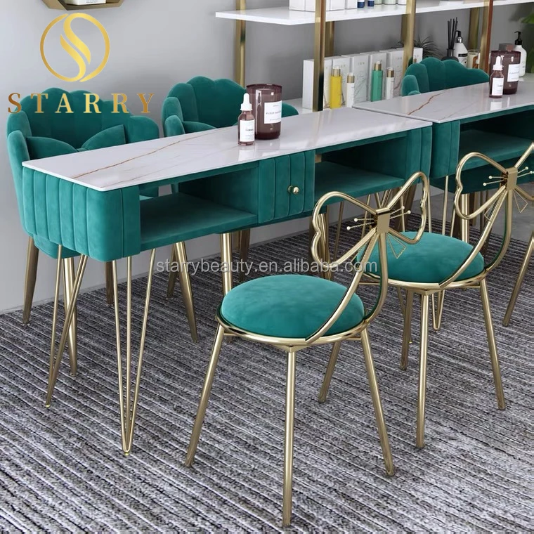 Cheap factory Price Modern Style Salon Furniture Metal nail manicure salon table
