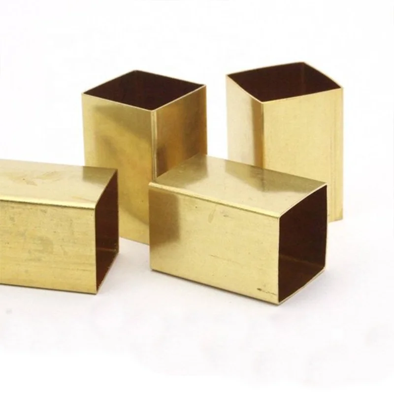 Spot custom Copper Pipe Manufacture Brass Square Tube for Plant machinery decoration manufacturing