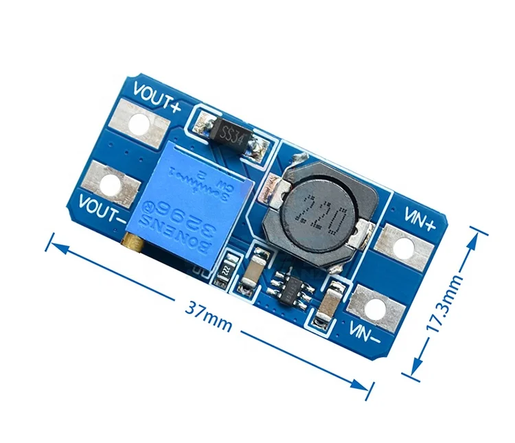 (Electronic Components)Module 2A board input voltage 2-24V to 5/9/12/28V adjustable 3608 Module MT3608