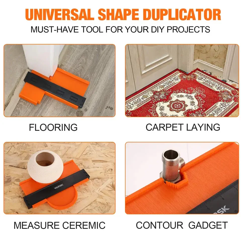 10' Measuring Tool Duplicator Plastic Profile Contour Tools, Discounted Price Irregular Shapes Wood Template Contour Gauge
