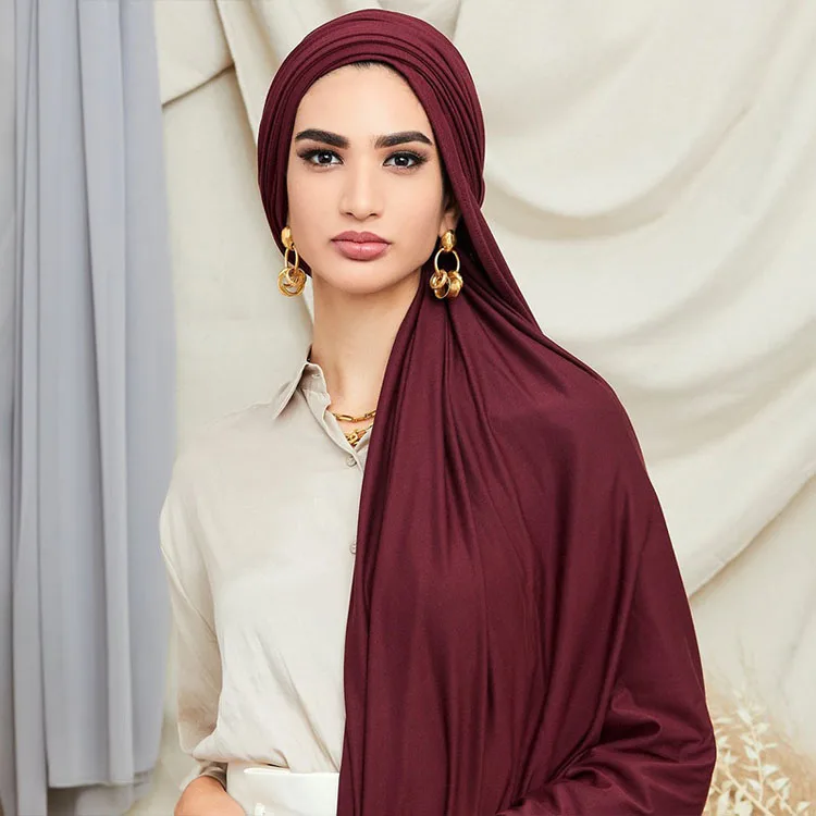 2021 Wholesale Monochromatic Modal Hijab Women  Head Scarf For Women Cotton Hijab Scarf