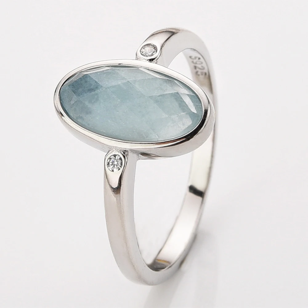 925 sterling silver oval cut women hypoallergenic gemstone ring wholesale price sterling silver vintage rings