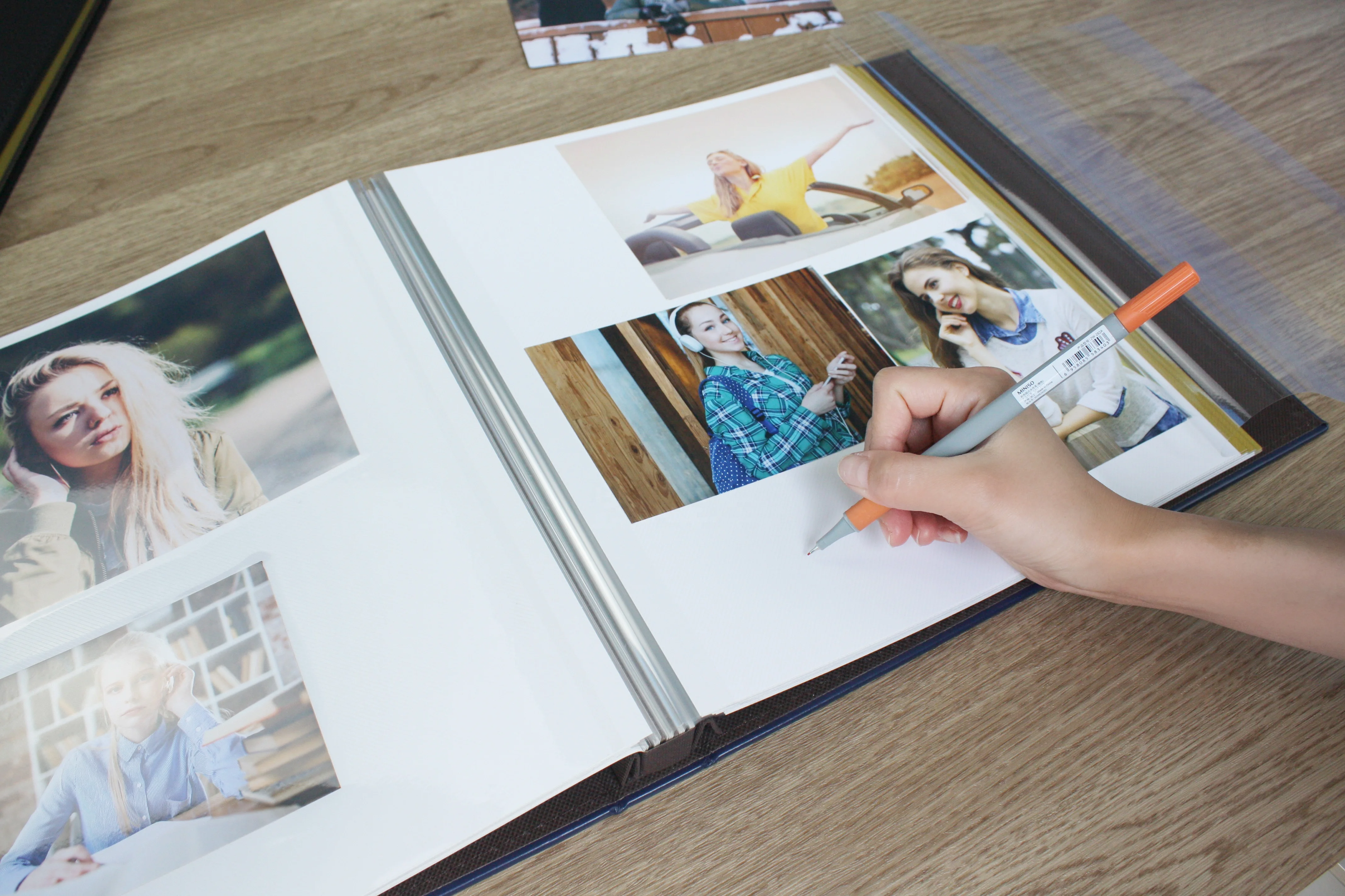 2020 Новое поступление, кожаный фотоальбом, самоклеящийся лист, сделай сам, семейный фотоальбом для скрапбукинга, 315*325 мм, окно, Обложка, альбом для фотографий