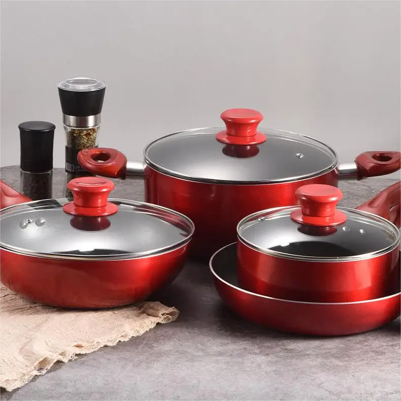 Manufacturer Pot Non-Stick Induction Sets Frying Pan Outdoor Camping Cooking Pot Cookwares Sets