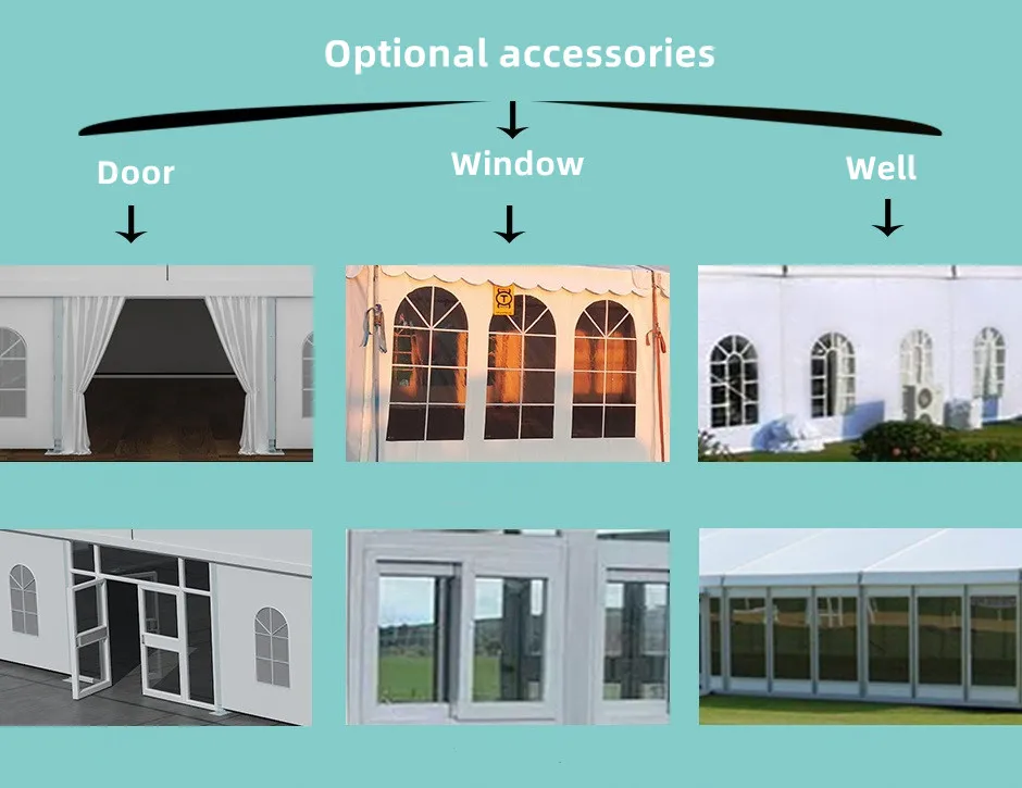 Acome Hot Sale Transparent  20 x 40m wedding clear Party Event Tent 500 People Wedding Heavy Duty Canopy Tent