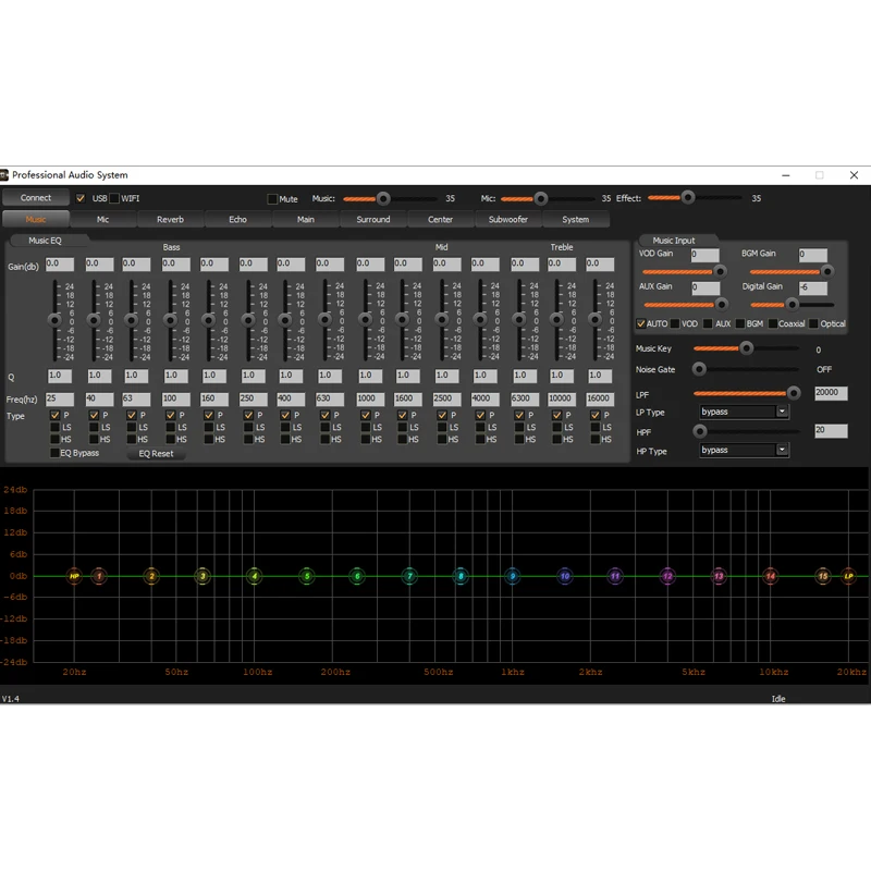 DK.6 Karaoke Digital Processor Audio Effect KTV Dsp Front Level Effector