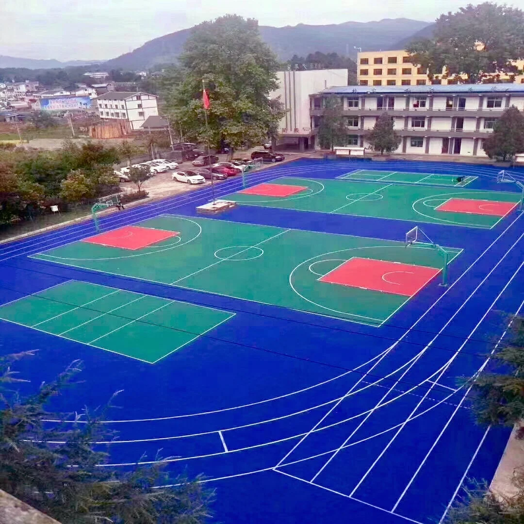PP suspended plastic sports flooring tiles for outdoor home backyard basketball court