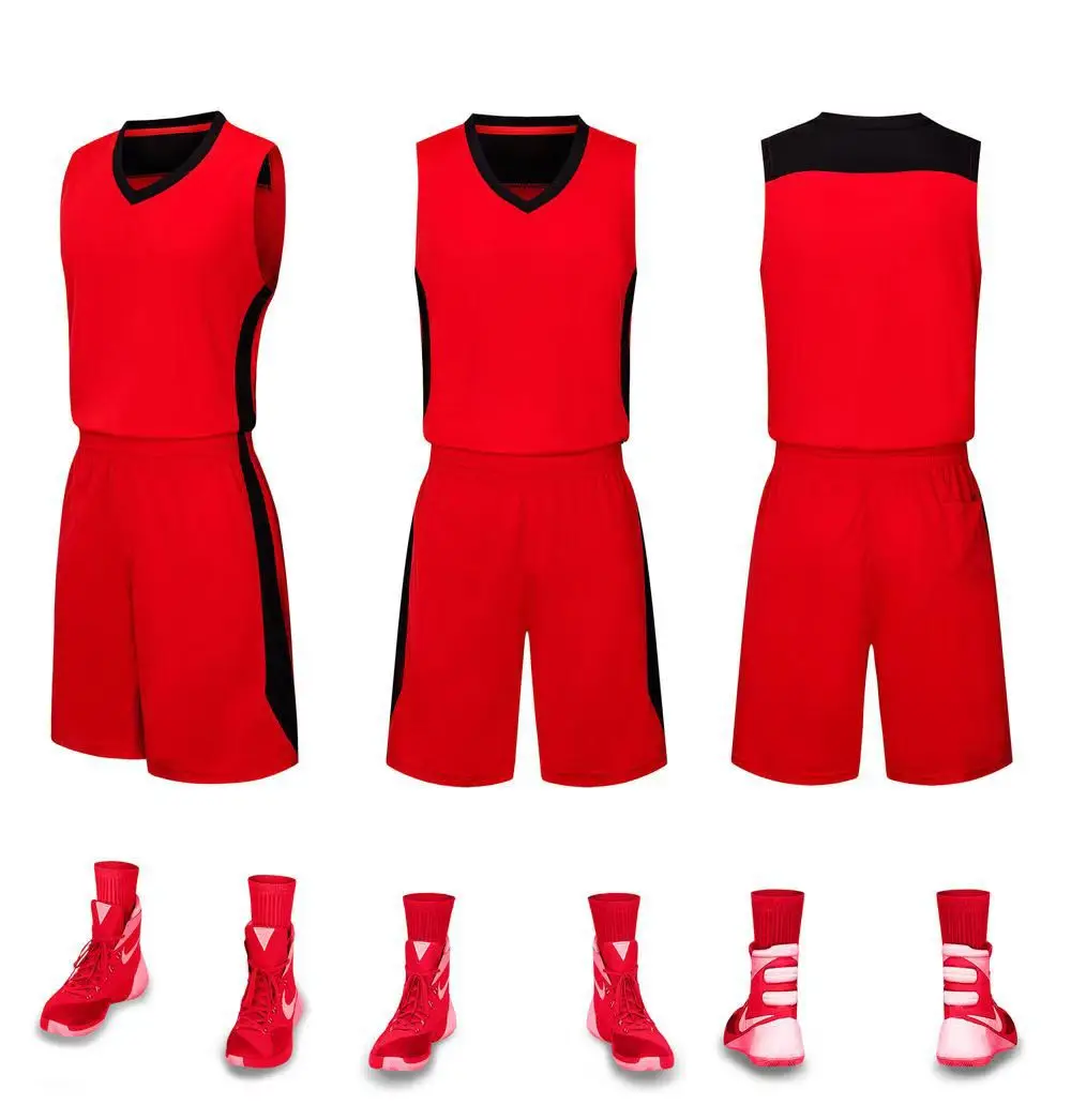 Basketball Uniform Adult Game Breathable and Sublimation Set Sports Team Uniform Large-sized Jersey Customization