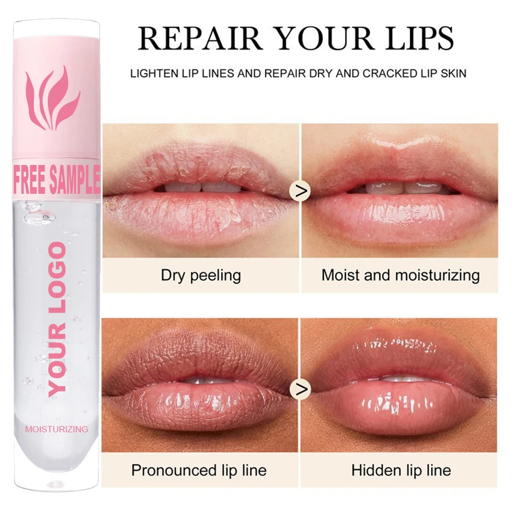High Pigment Glitter Strawberry Cosmetics Scented Bulk Plumper Vegan Wholesale Mini Lip Gloss Organic