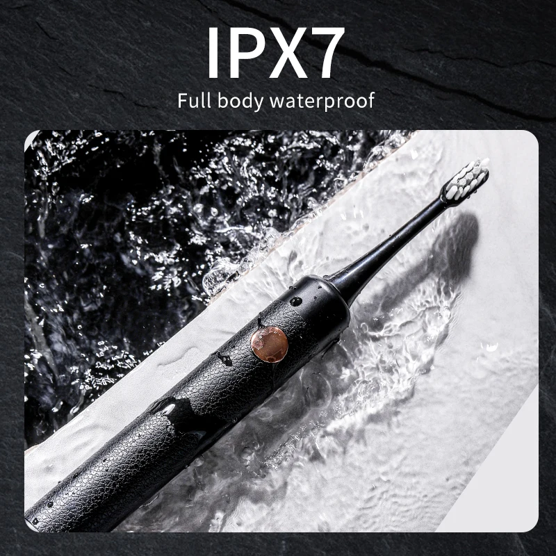 Wholesale Multicolor IPX-7 Waterproof Electrical Toothbrush Smart Electric Toothbrush With Premium Leather Handle