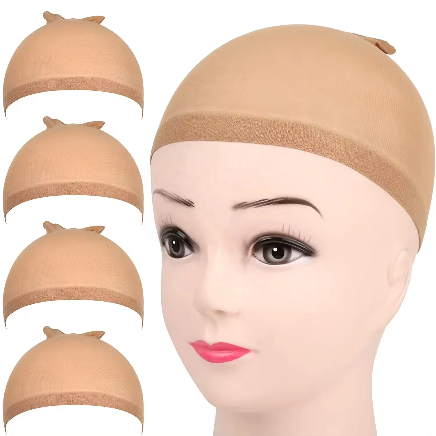 G&T Wig Hot Selling Breathable Elastic Nude Stocking Mesh Dome Wig Cap for Making Wigs Stretchy Nylon Hair Net