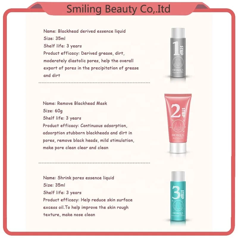 Маска для лица BIOAQUA 3 в 1, экспорт, набор для глубокой очистки пор, удаления черных точек